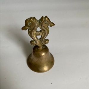 Beach Decor! Brass Seahorse Bell